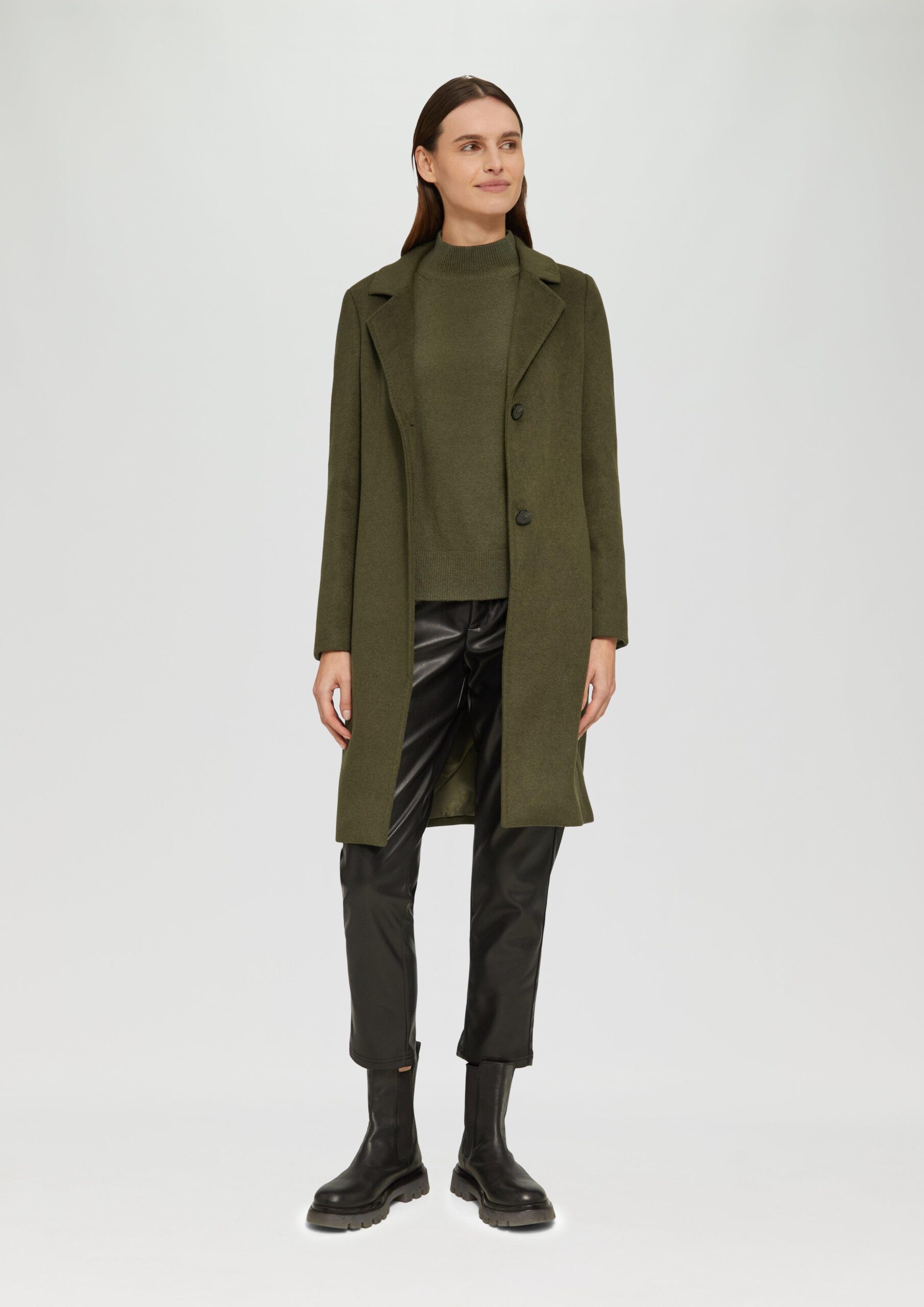 Strickpullover im Relaxed Fit mit Stehkragen