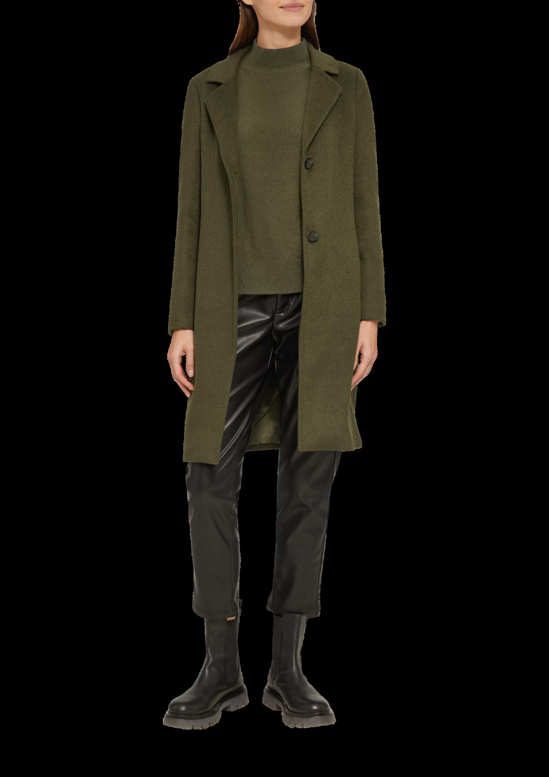 Strickpullover im Relaxed Fit mit Stehkragen