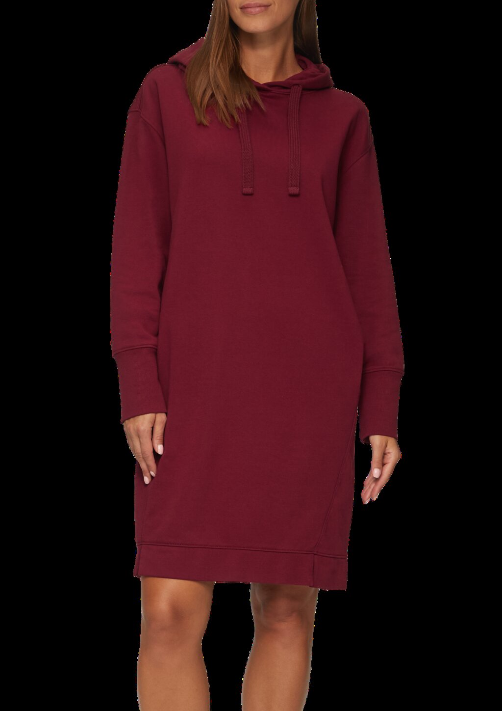 Sweatkleid mit Eingrifftaschen und vorgesetzter Seitennaht