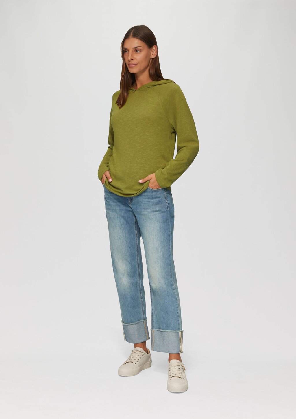 Weiches Jerseyshirt mit Flammgarnstruktur