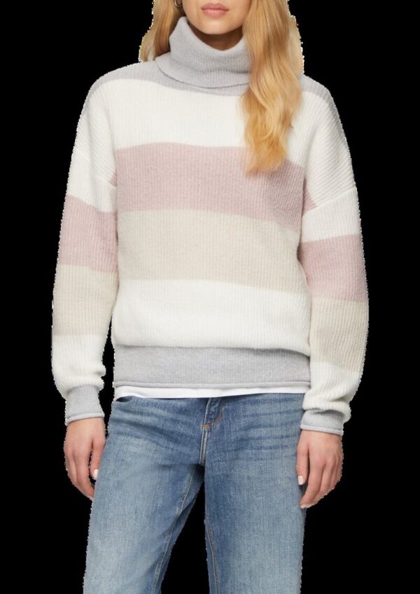 Flauschiger Oversize-Pullover mit Rollkragen