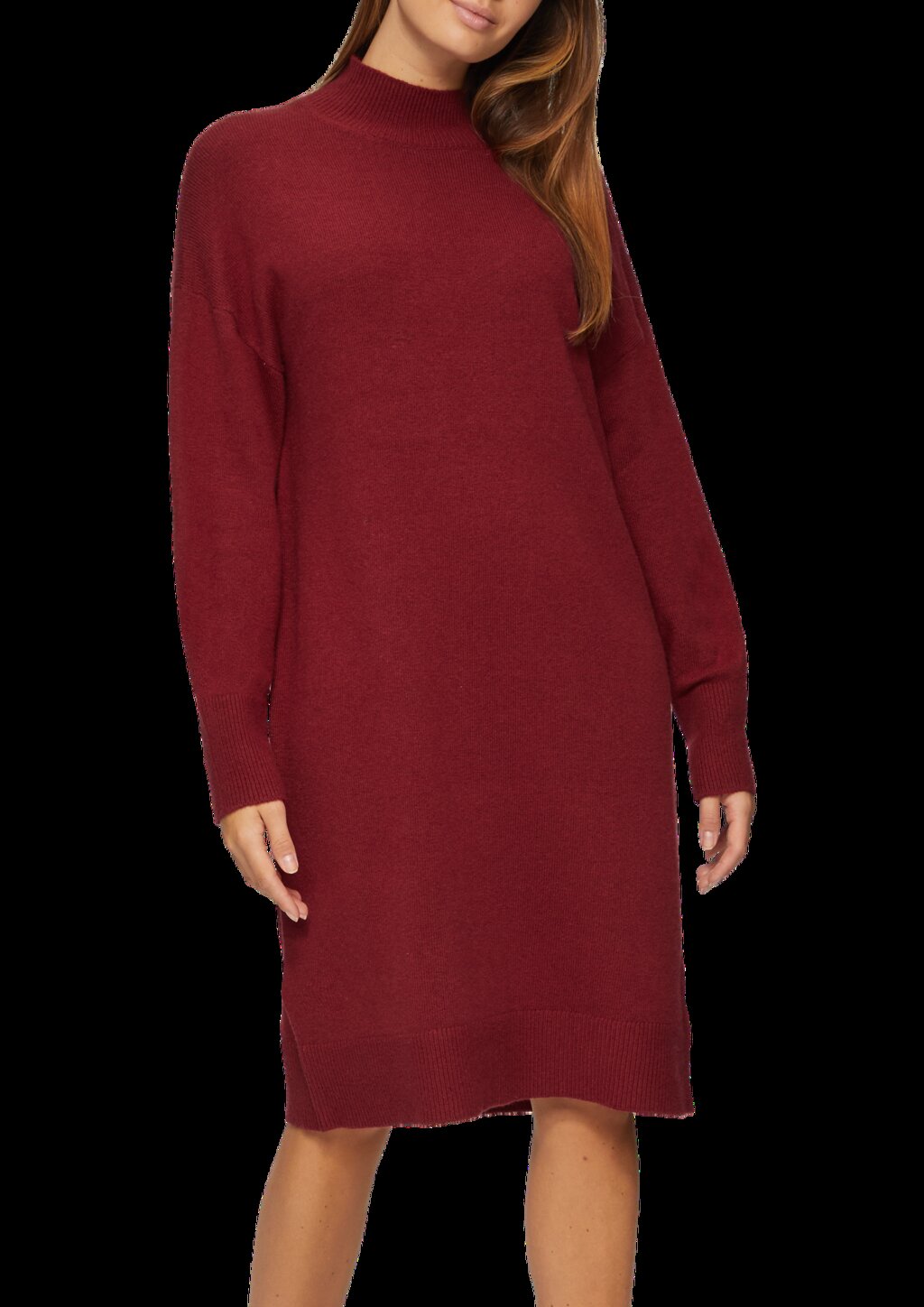 Weiches Strick-Kleid mit Stehkragen