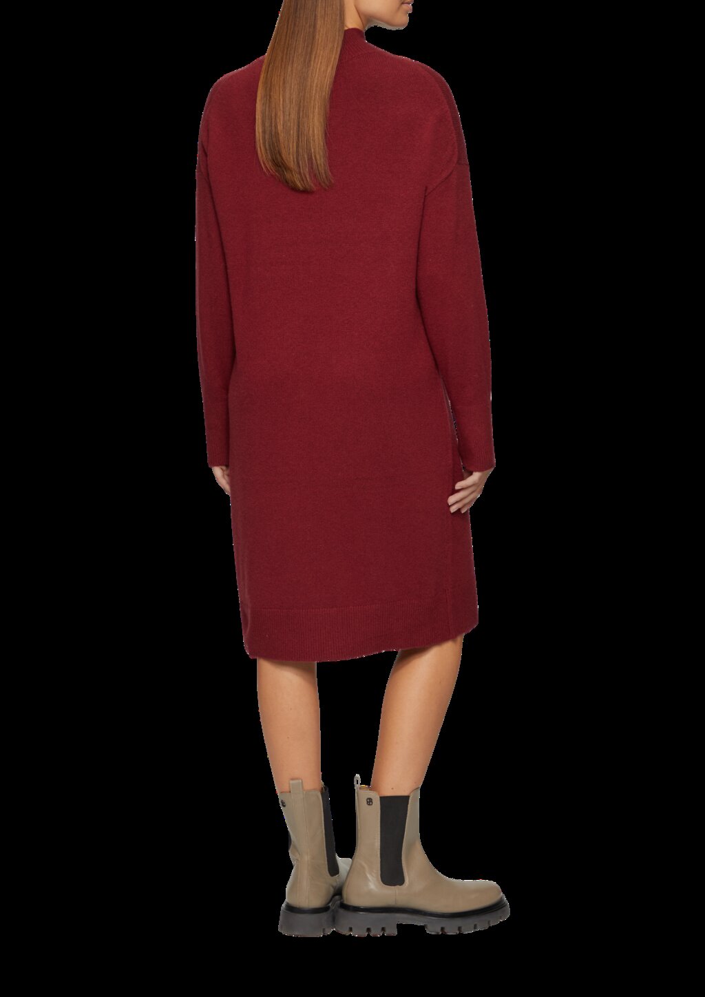 Weiches Strick-Kleid mit Stehkragen