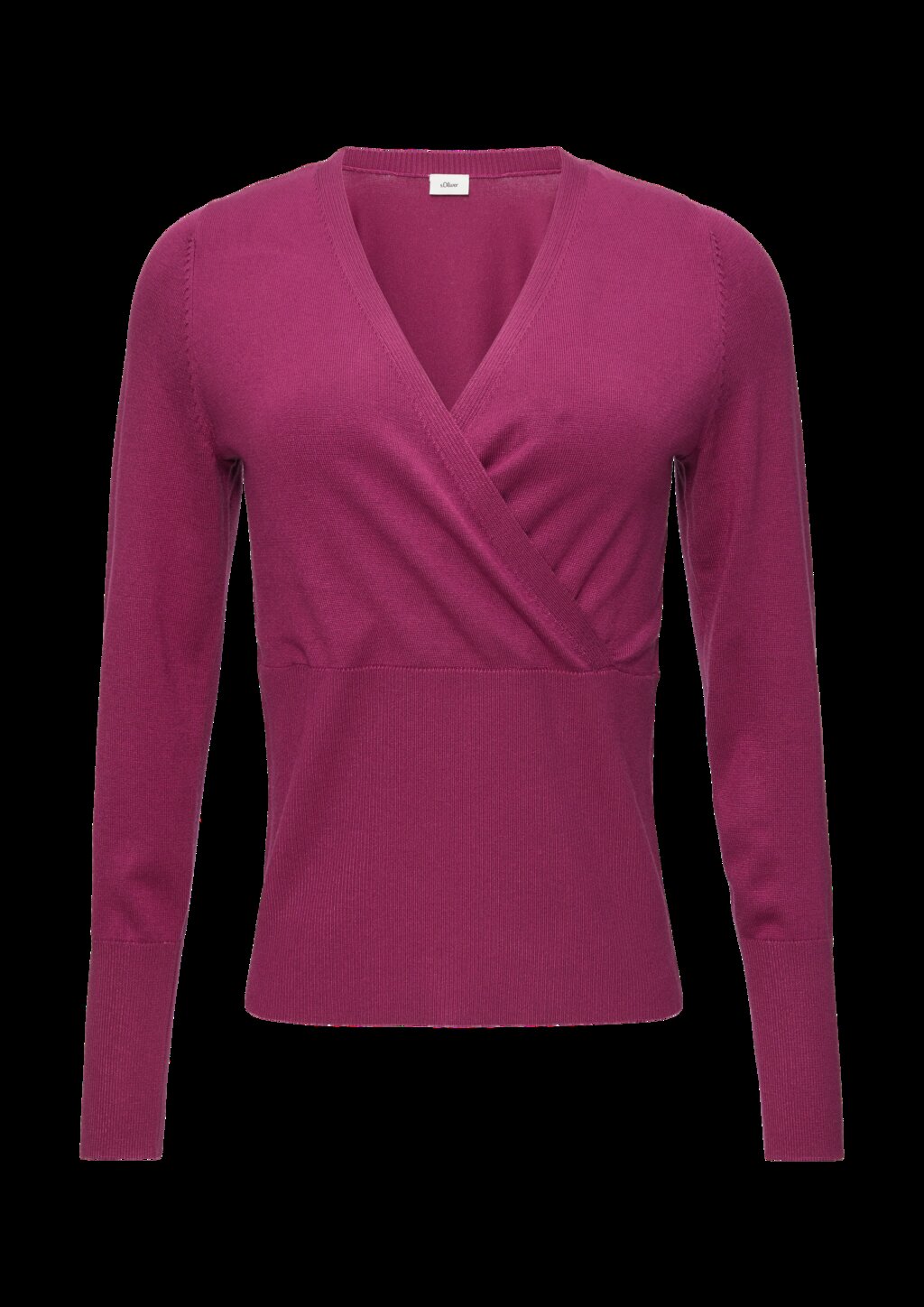 Feinstrickpullover in Wickel-Optik