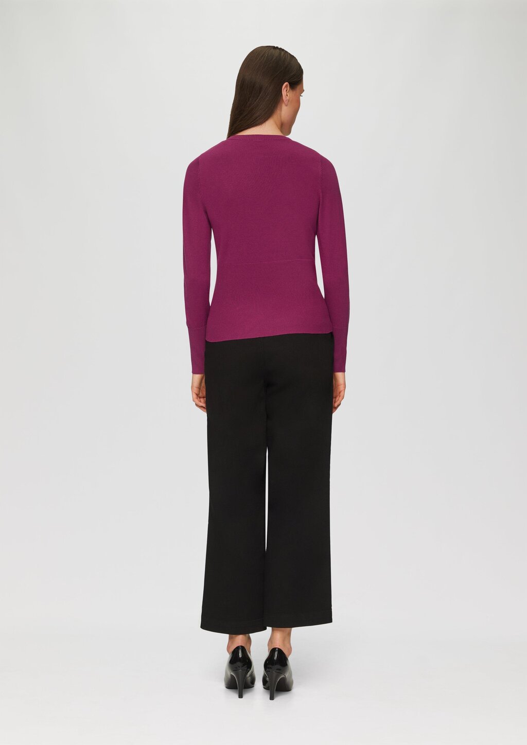 Feinstrickpullover in Wickel-Optik