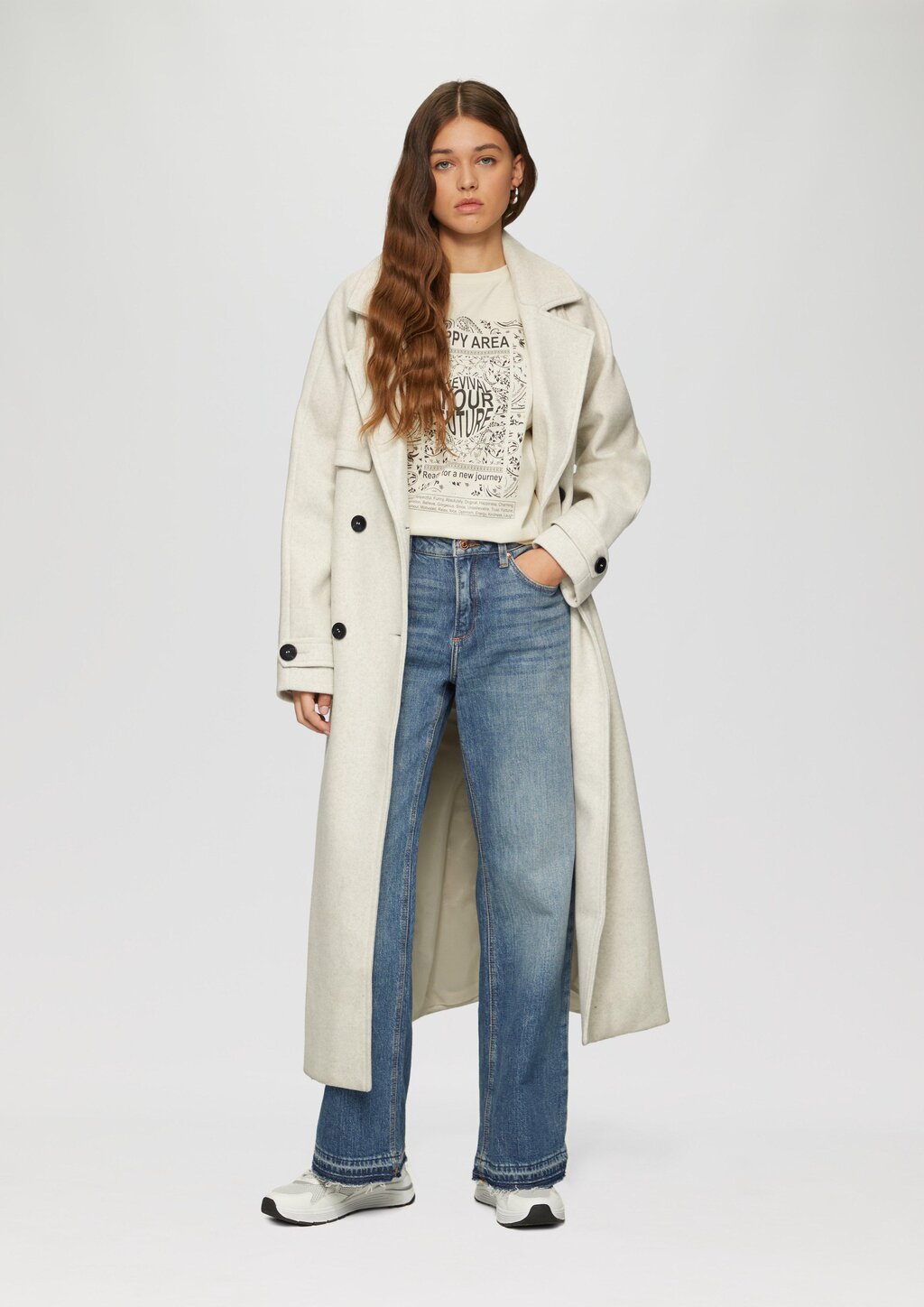 Loose Fit-Shirt mit platziertem Print