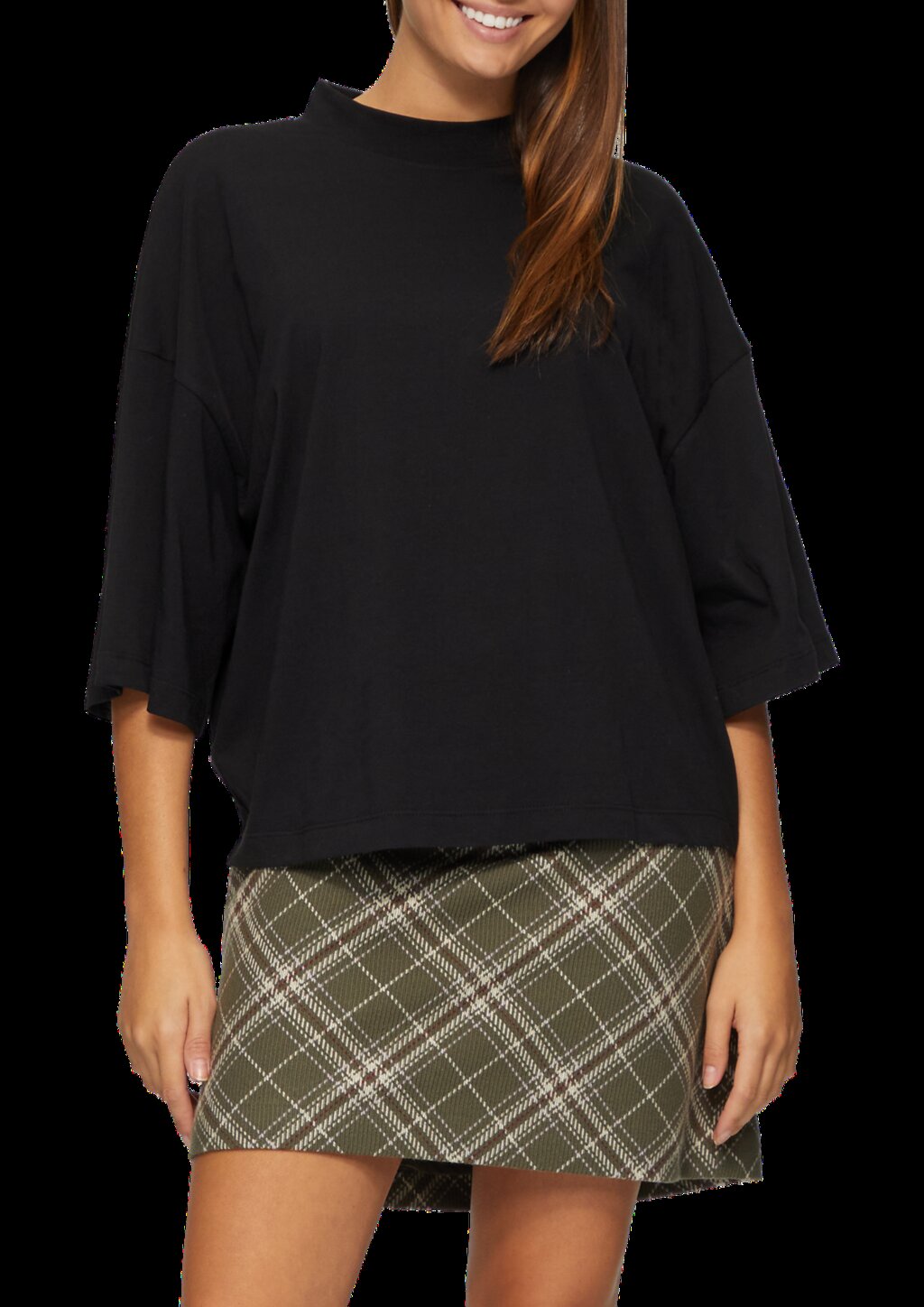 Oversized T-Shirt mit überschnittenen Schultern