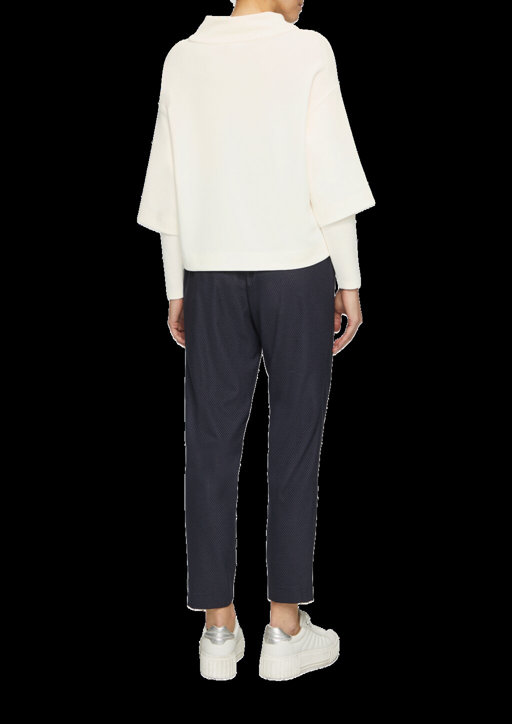 Loose Sweatshirt aus Scuba mit überschnittenen Schultern