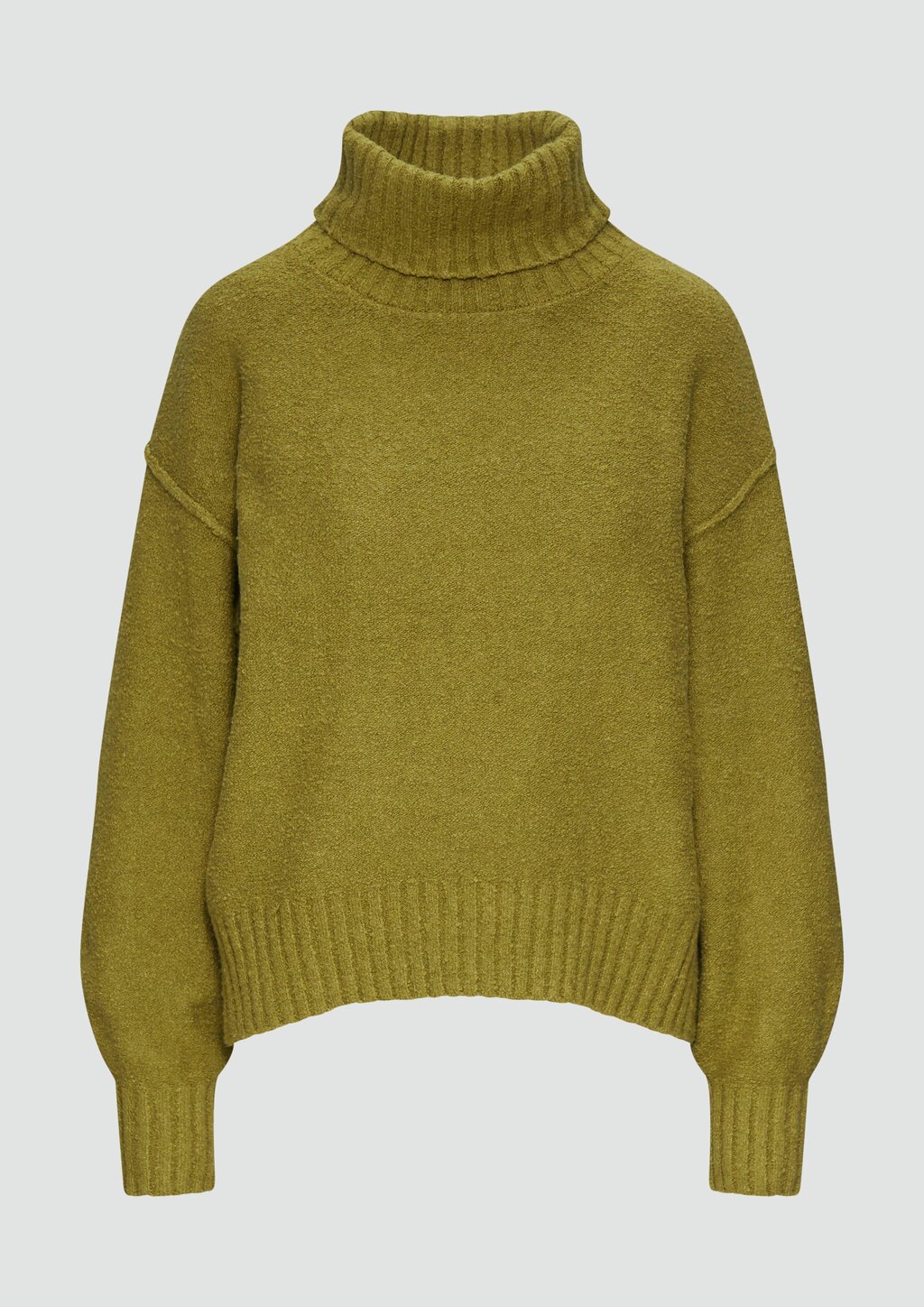 Weicher Rollkragenpullover aus Baumwoll-Bouclé