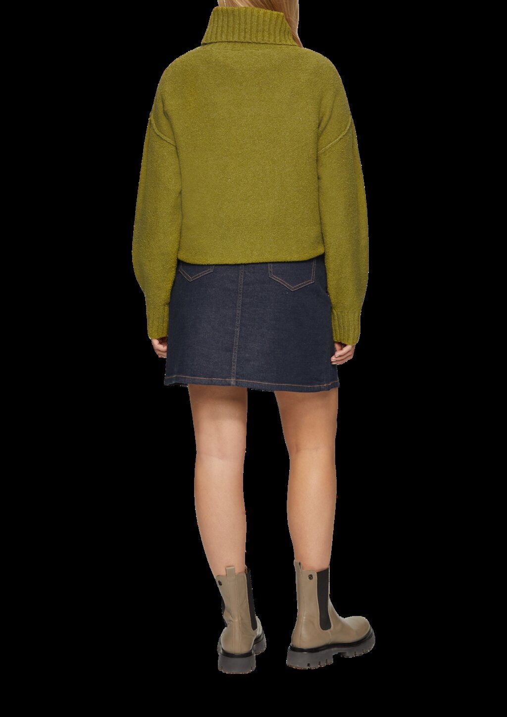 Weicher Rollkragenpullover aus Baumwoll-Bouclé