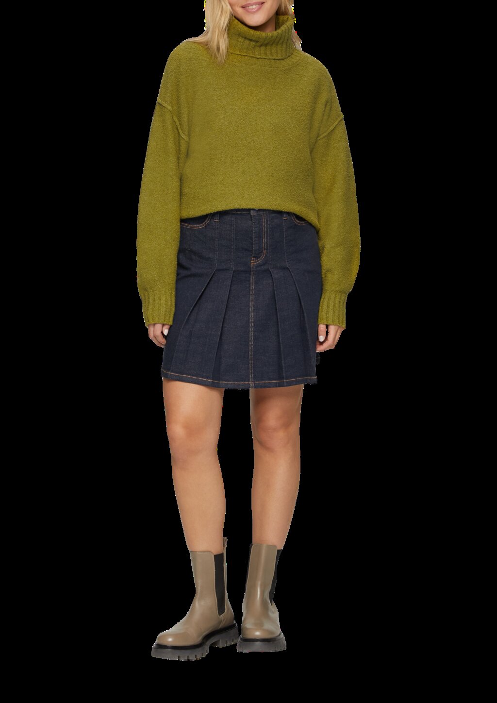 Weicher Rollkragenpullover aus Baumwoll-Bouclé