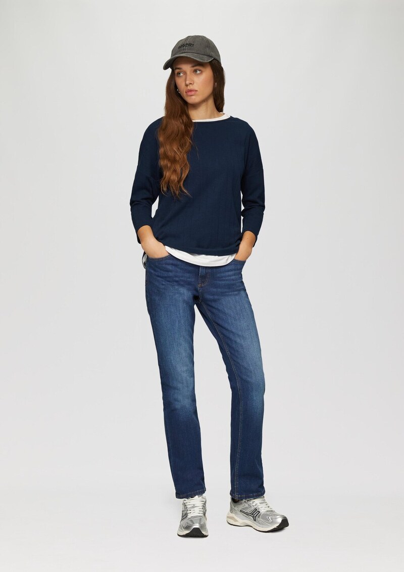 Shirt im Loose Fit mit Dreiviertelarm