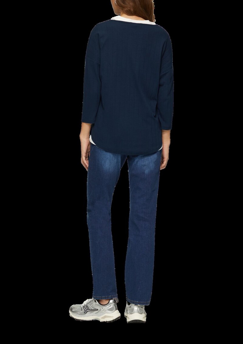 Shirt im Loose Fit mit Dreiviertelarm