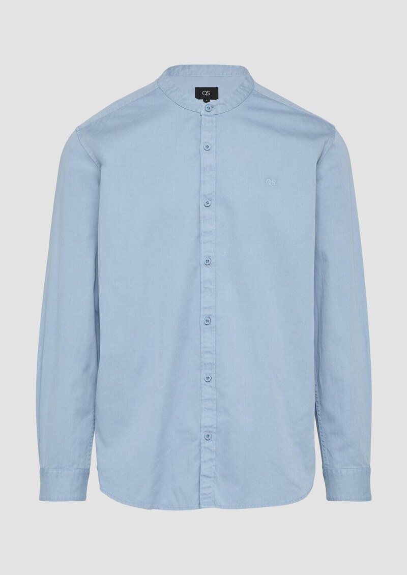 Regular Fit: Gewaschenes Hemd mit Stickerei