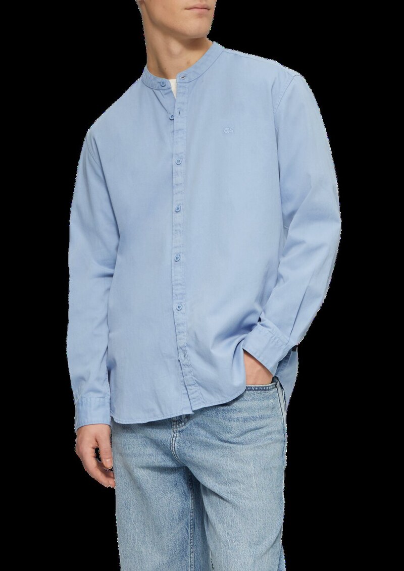 Regular Fit: Gewaschenes Hemd mit Stickerei