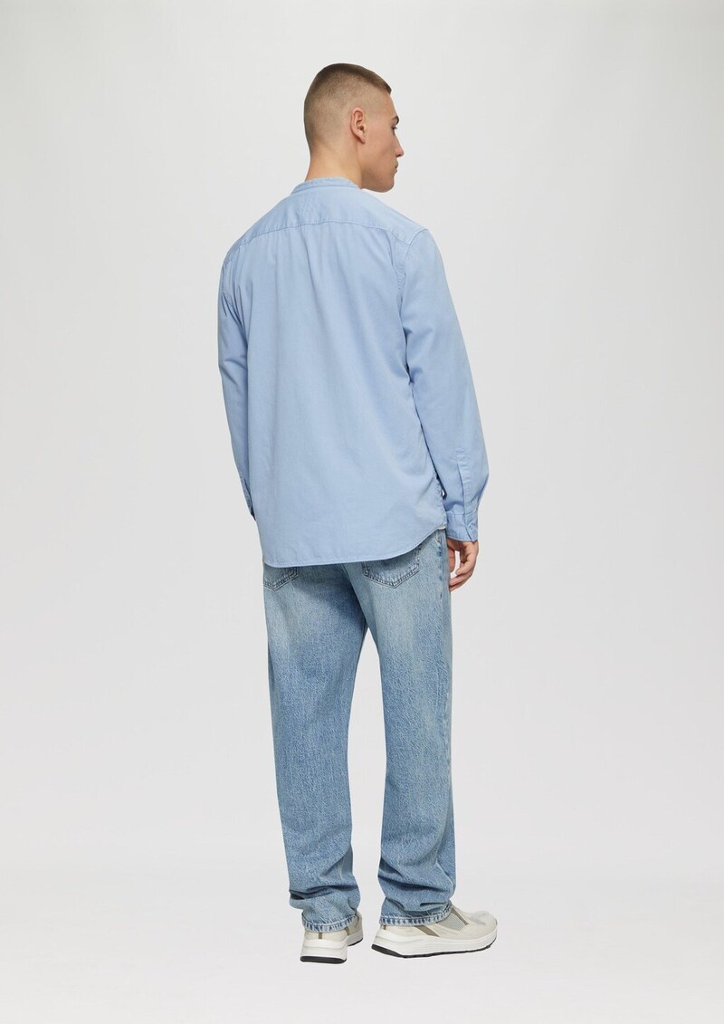 Regular Fit: Gewaschenes Hemd mit Stickerei