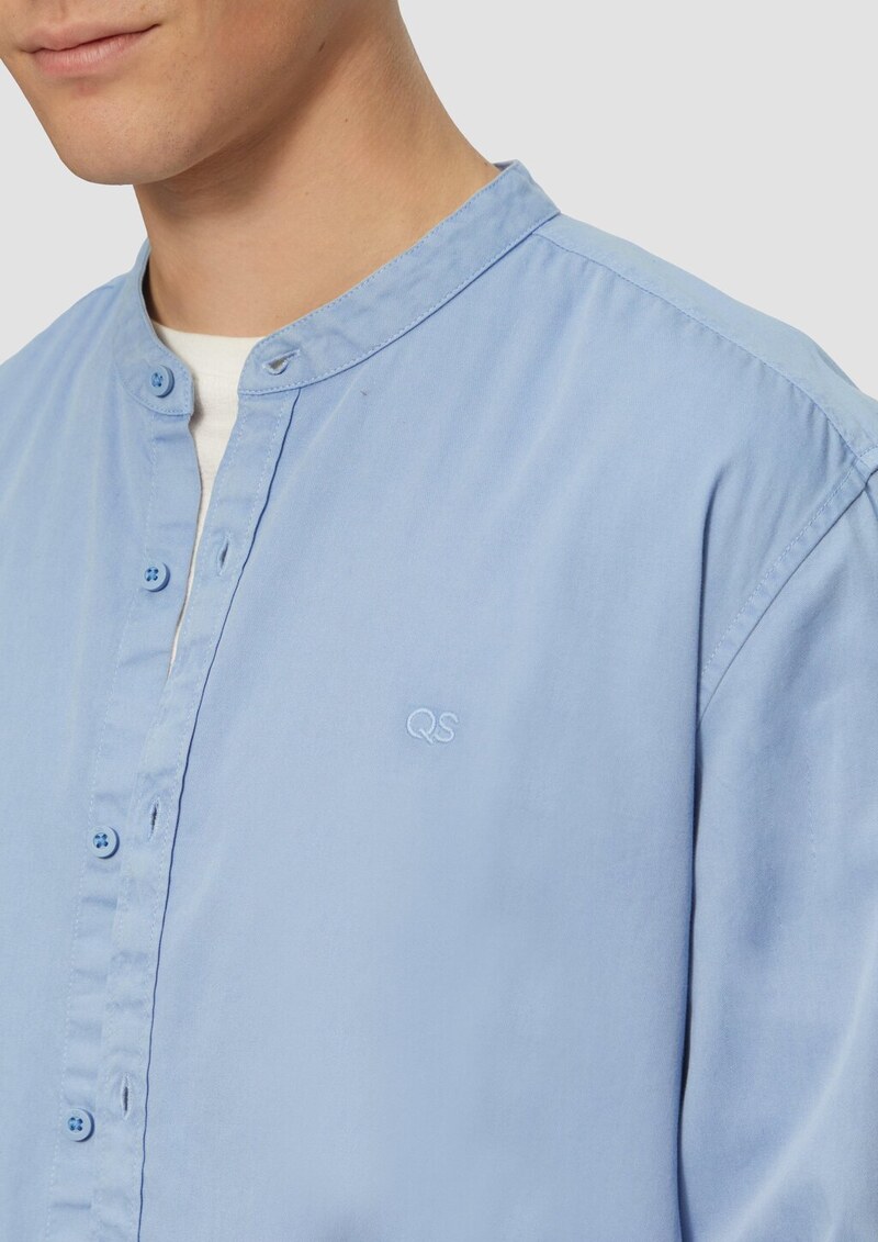 Regular Fit: Gewaschenes Hemd mit Stickerei