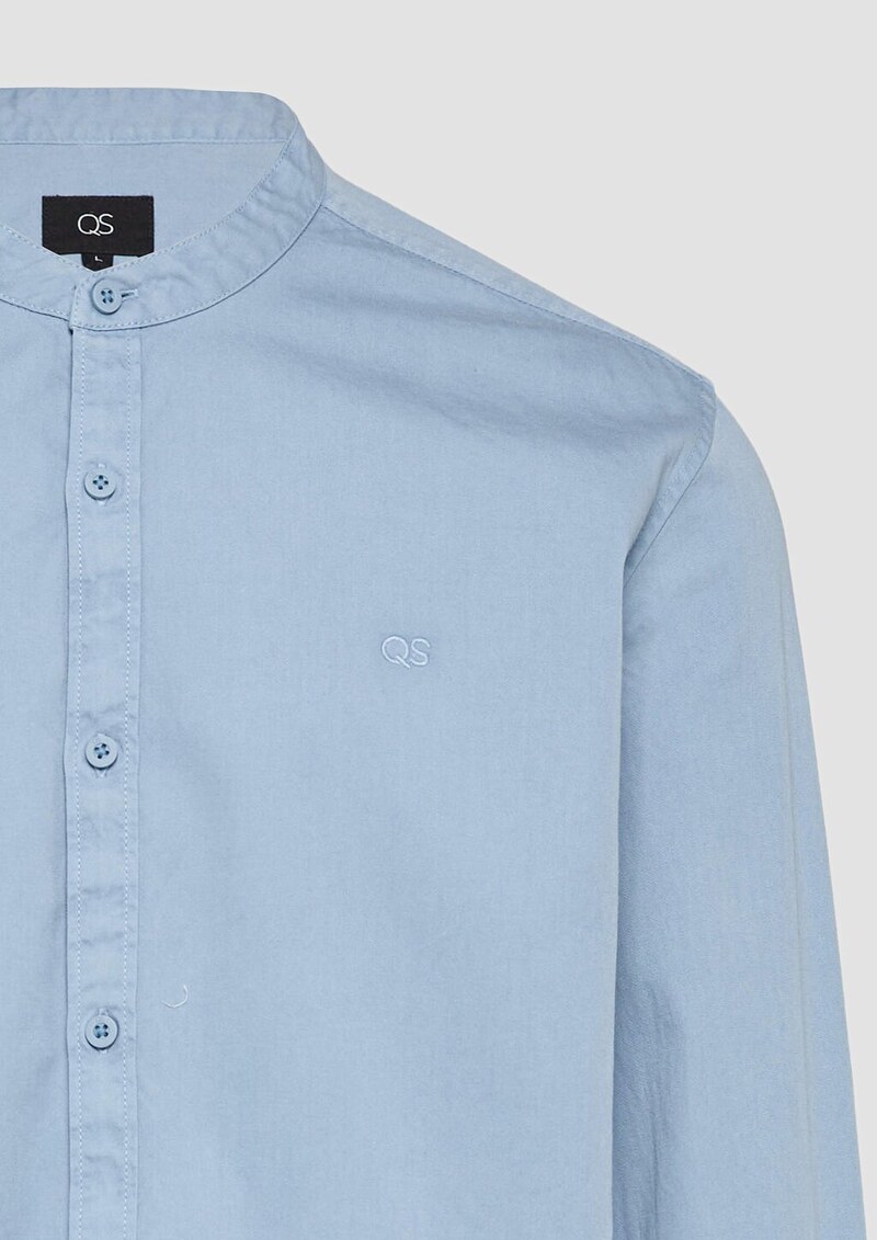 Regular Fit: Gewaschenes Hemd mit Stickerei