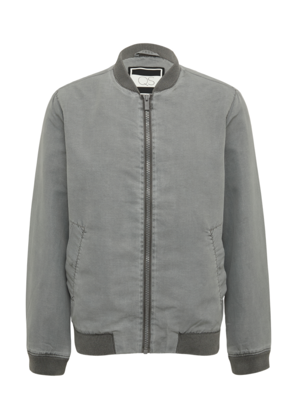 Gewaschene Bomberjacke mit Rippbündchen