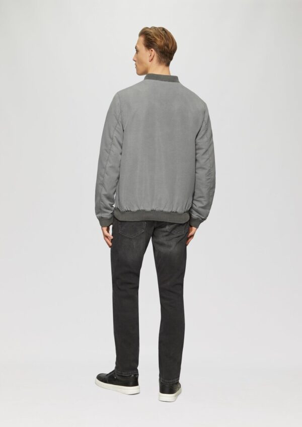 Gewaschene Bomberjacke mit Rippbündchen