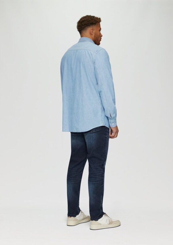 Regular Fit: Baumwollhemd aus Chambray
