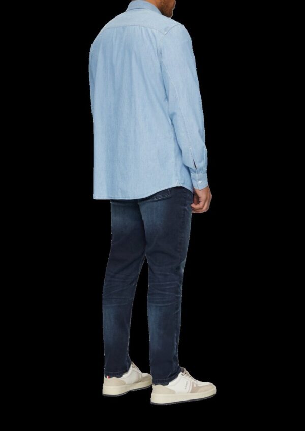Regular Fit: Baumwollhemd aus Chambray