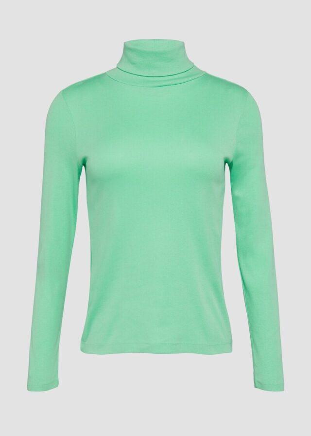 Elastisches Langarmshirt mit Rollkragen