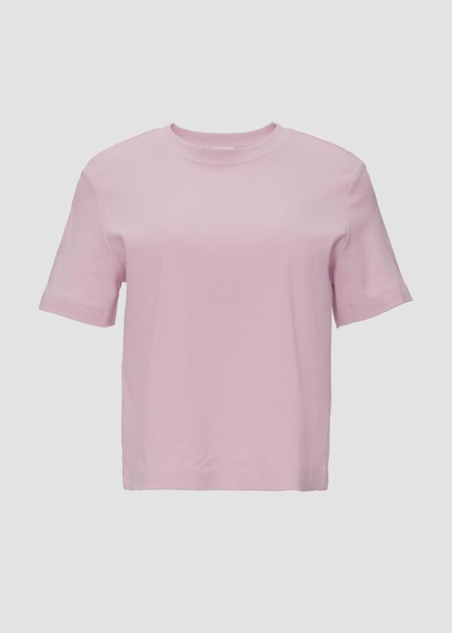 Verkürztes T-Shirt mit Crew Neck