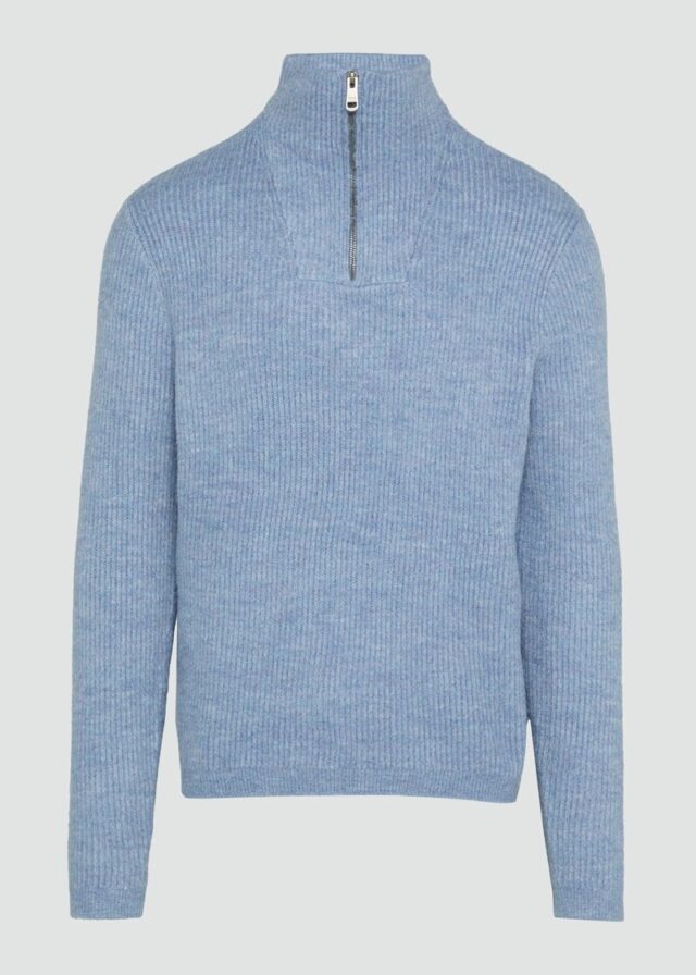 Strick-Troyer mit Rippstruktur