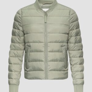 Kurze Steppjacke mit Rippbündchen