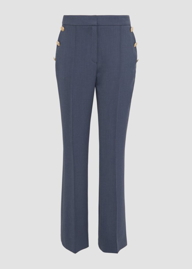 Hose mit hohem Bund und dekorativen Knöpfen