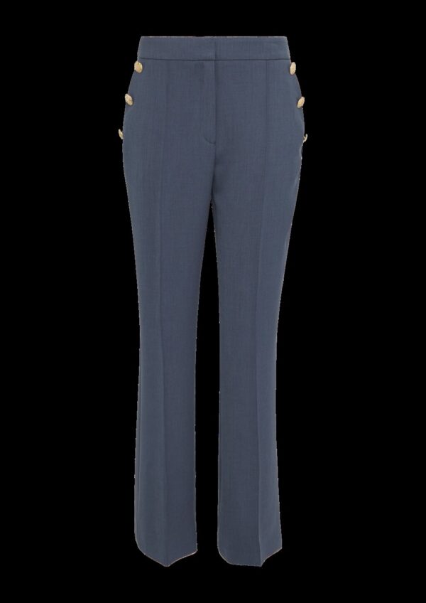 Hose mit hohem Bund und dekorativen Knöpfen