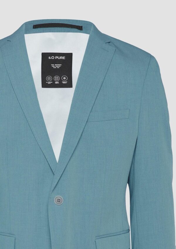 s.O PURE: Meliertes Sakko aus Stretch-Twill im Slim Fit