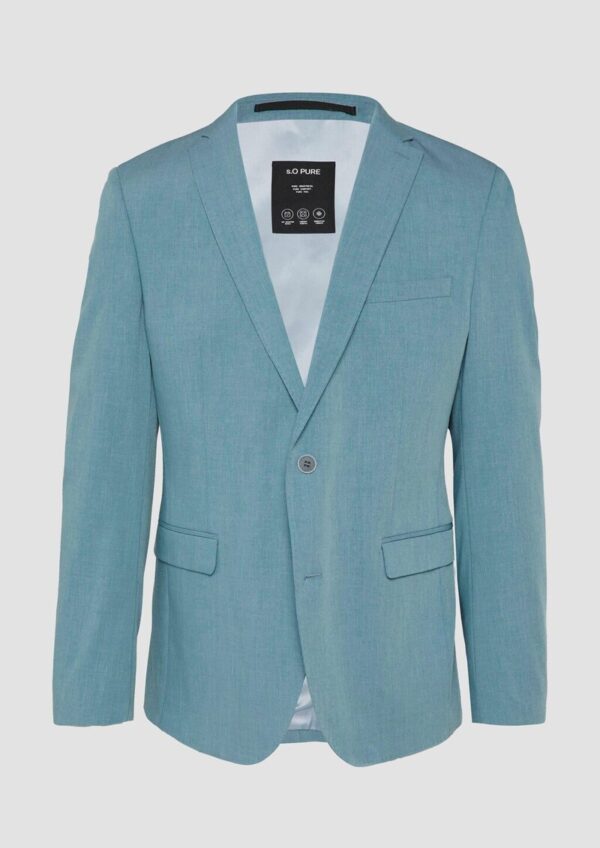 s.O PURE: Meliertes Sakko aus Stretch-Twill im Slim Fit