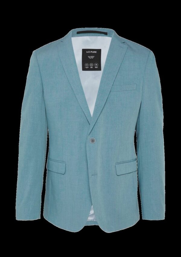 s.O PURE: Meliertes Sakko aus Stretch-Twill im Slim Fit
