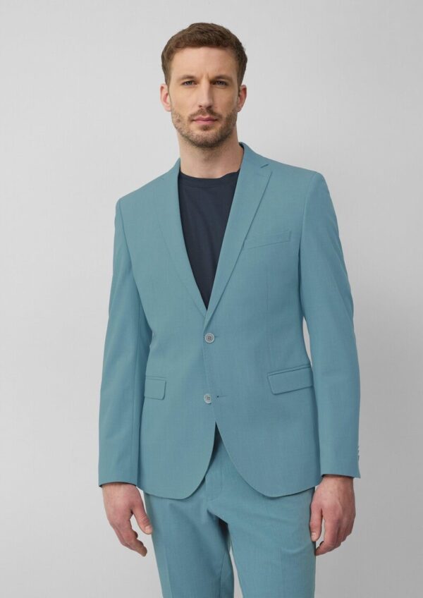 s.O PURE: Meliertes Sakko aus Stretch-Twill im Slim Fit