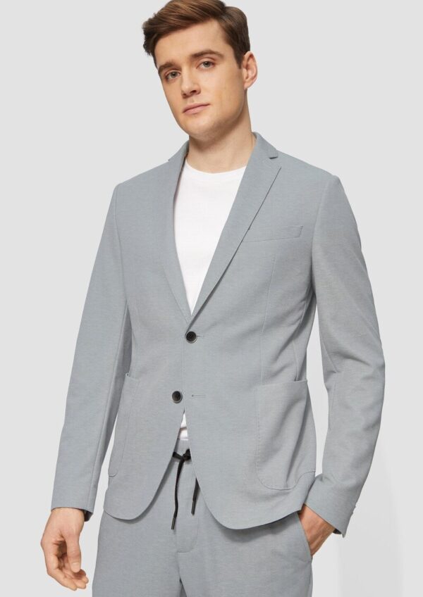 s.O JOGG: Anzugsakko aus zweifarbigem Piqué-Jersey