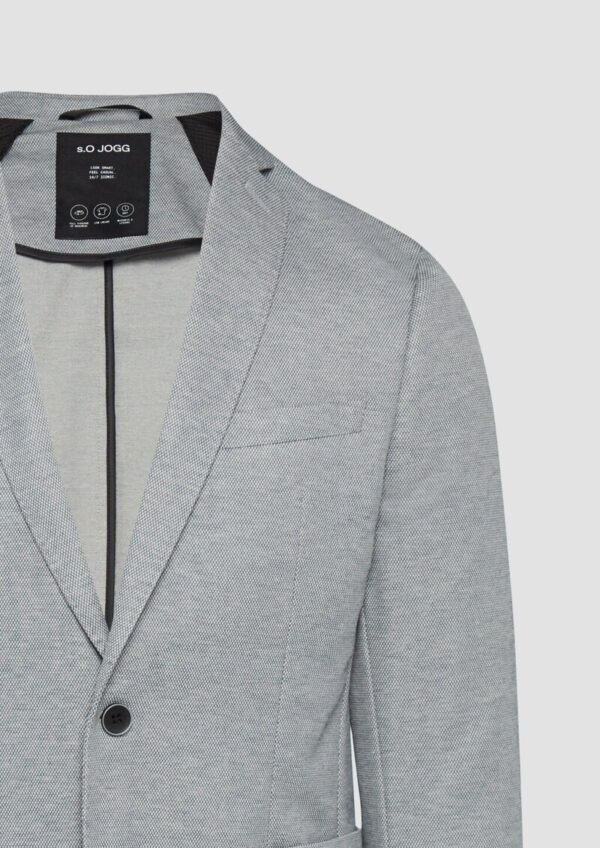 s.O JOGG: Anzugsakko aus zweifarbigem Piqué-Jersey