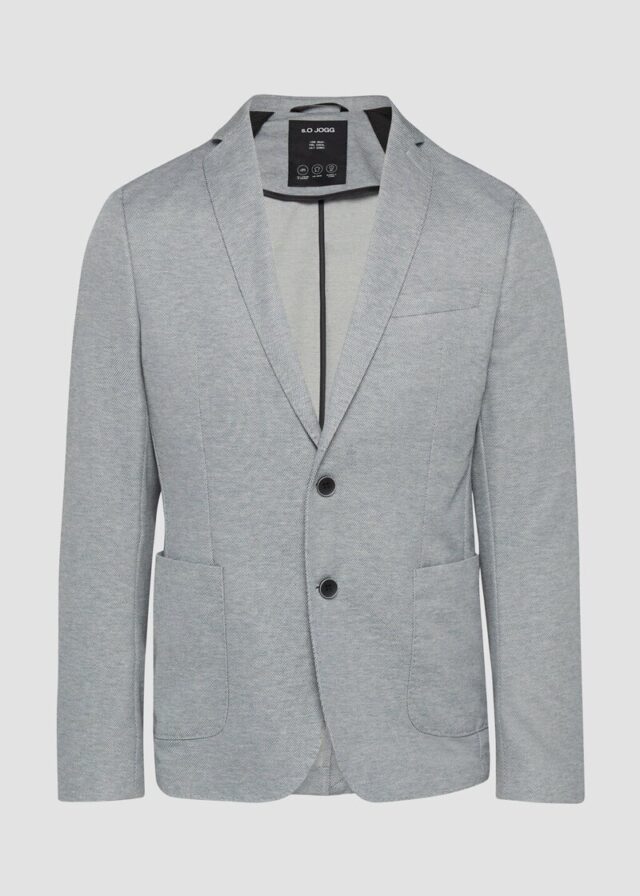 s.O JOGG: Anzugsakko aus zweifarbigem Piqué-Jersey
