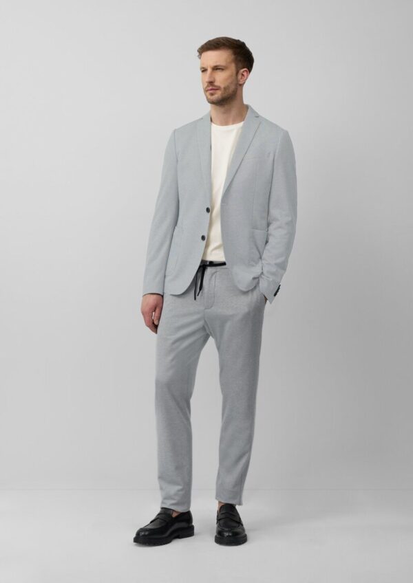 s.O JOGG: Anzughose aus zweifarbigem Piqué-Jersey