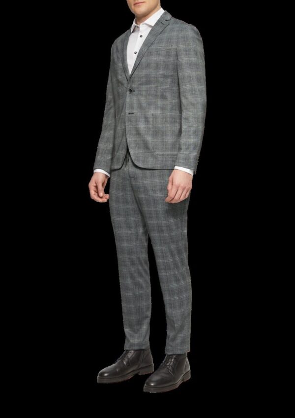 s.O JOGG: Kariertes Sakko aus Stretch-Jersey