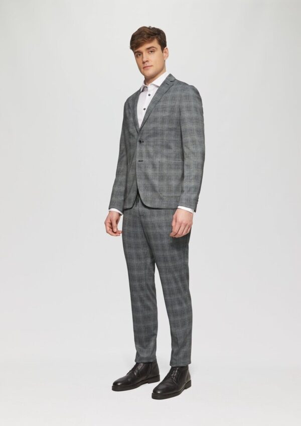 s.O JOGG: Kariertes Sakko aus Stretch-Jersey