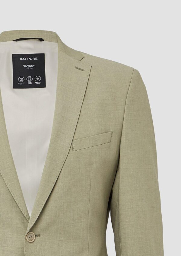 s.O PURE: Sakko aus meliertem Stretch-Fabric