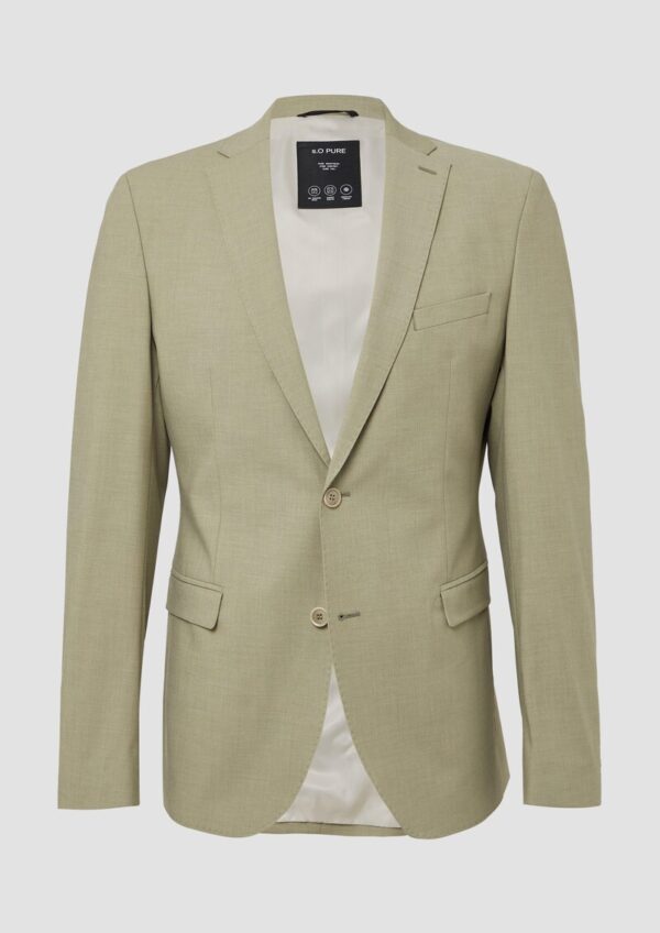 s.O PURE: Sakko aus meliertem Stretch-Fabric