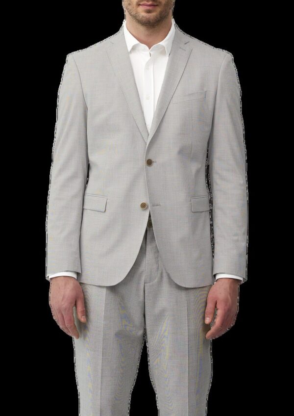 s.O PURE: Anzugsakko aus kariertem Stretch-Gewebe