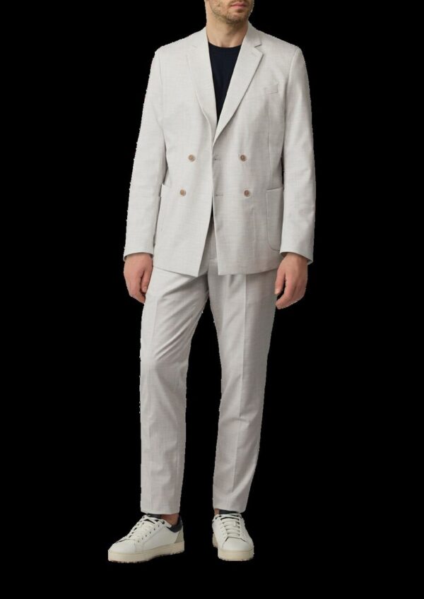 s.O PURE: Anzughose aus kariertem Stretch-Gewebe