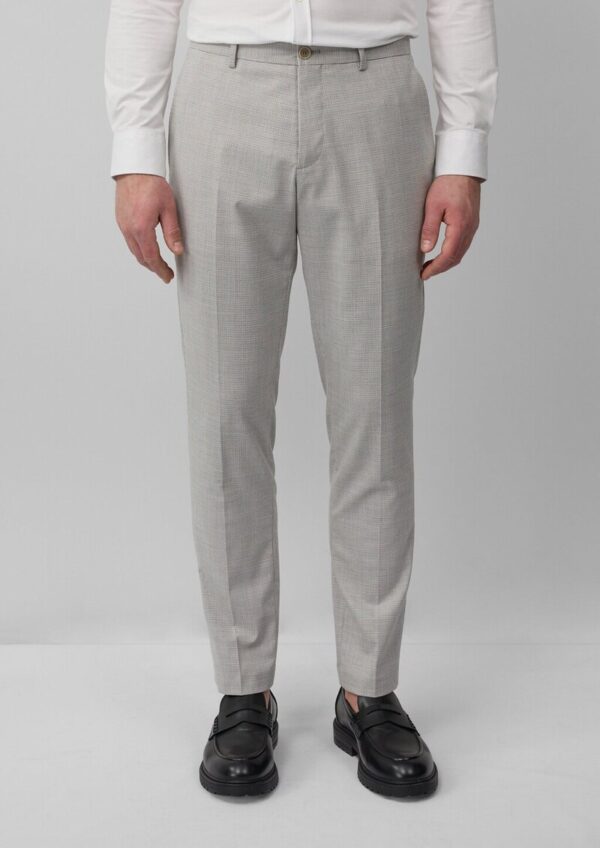 s.O PURE: Anzughose aus kariertem Stretch-Gewebe