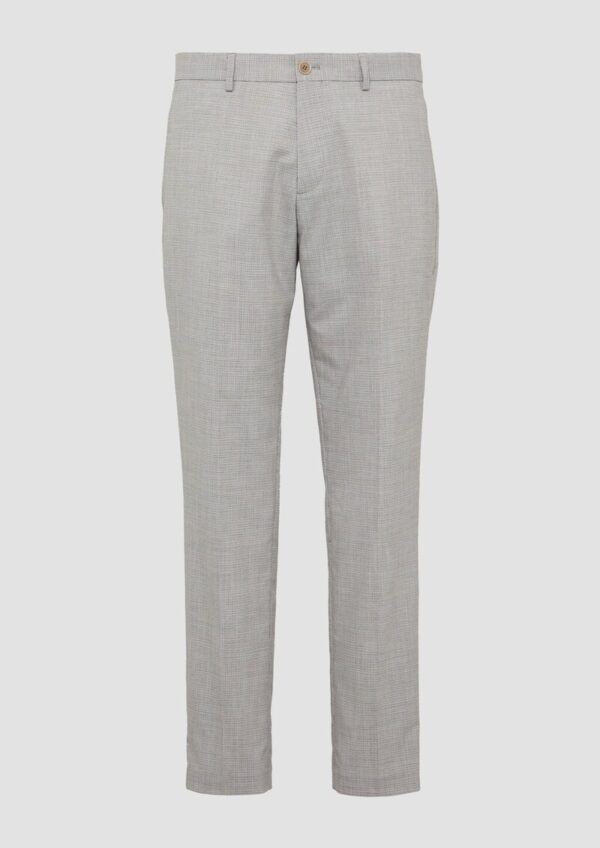 s.O PURE: Anzughose aus kariertem Stretch-Gewebe