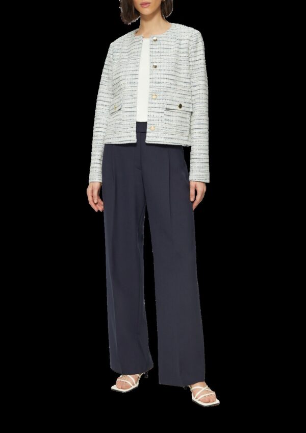 Gefütterte Bouclé-Jacke mit Zierknöpfen