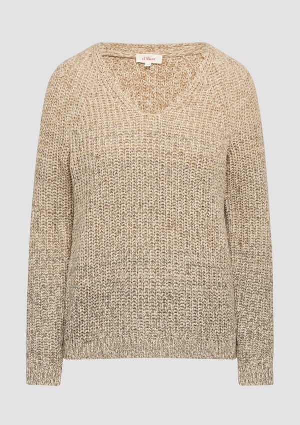 Strickpullover mit V-Ausschnitt
